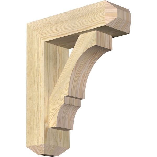 Ekena Millwork Balboa Craftsman Rough Sawn Bracket w/ Offset Brace, Douglas Fir, 6"W x 18"D x 22"H BKT0604X18X22BOA04RDF - main